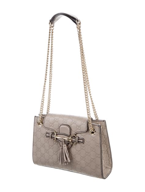 gucci emily bag grey|gucci emily guccissima shoulder bag.